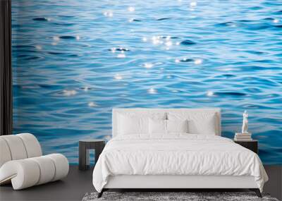 Blue sea water background Wall mural