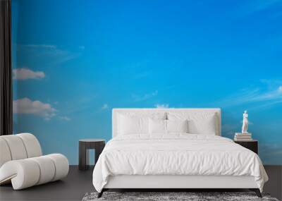 blue sky background with white clouds Wall mural