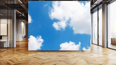 blue sky background with white clouds Wall mural