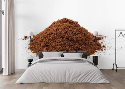 coffee powder isolated on the white background Wall mural