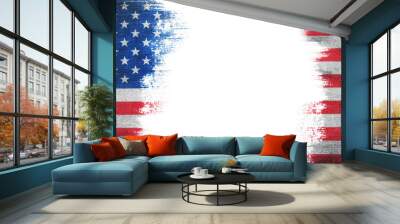 Grunge USA flag. American flag with grunge texture. Wall mural