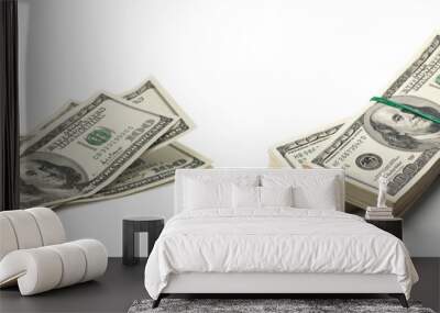 money isolated on a white Wall mural