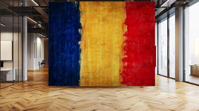 Romanian flag background Wall mural