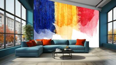 Romanian flag background Wall mural