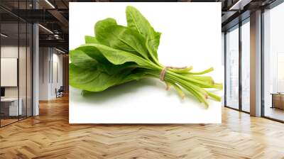 Spinach on a white background Wall mural