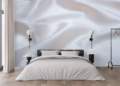 white satin fabric as background Wall mural