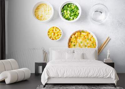 Korean cheese corn. traditional asian food Wall mural