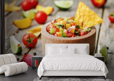 peach salsa Wall mural