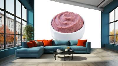 Sweet red bean paste, anko on a white isolated background Wall mural