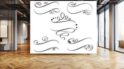 Calligraphic ribbons 2 Wall mural