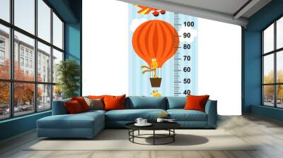 giraffe on transport height measure(in original proportions 1:4) - vector illustration, eps Wall mural