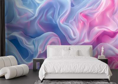 abstract colourful background with waves and gradient colors. AI Generated Wall mural