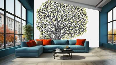 Spring graphic tree Wall mural