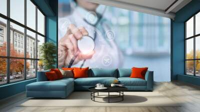 Medical care and diagnosis of diseases. Wall mural