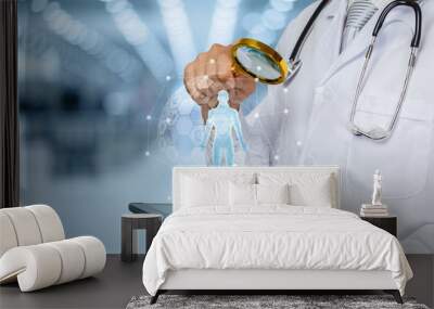 The concept of examination of the patient. Wall mural