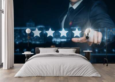 The concept of placing rating. Wall mural