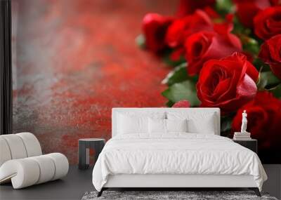 A red heart, Valentine's concept Wall mural