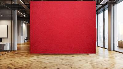 Abstract background with a red texture of felt fabric Wall mural