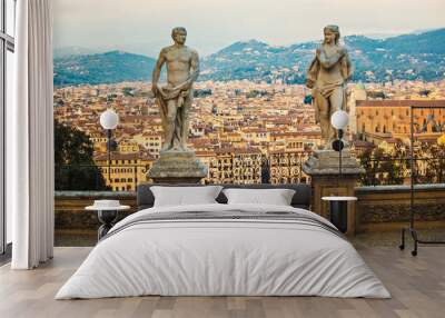 Antique roman statue at Bardini Garden in Florence, Tuscany, Italy Wall mural