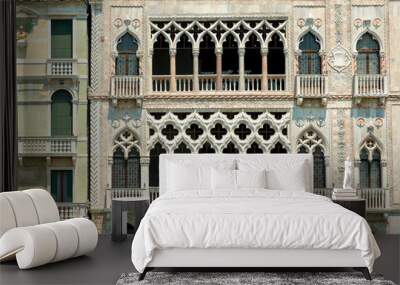 Exquisite facade of typical palazzo on Grand canal, Venice, Italy Wall mural