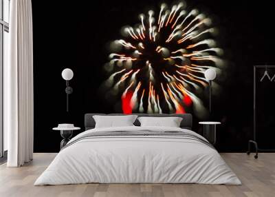 Bright bursts of fireworks Wall mural