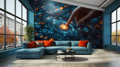 business technology ernet and network concept agenda Wall mural