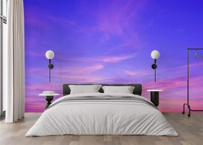 Colorful sunset in the sky Wall mural