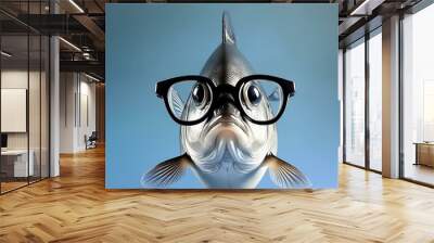 fish with glasses Wall mural