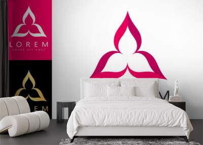 Abstract flower - vector logo Wall mural