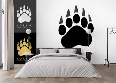 bear footprint logo Wall mural