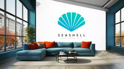 Seashell logo vector. Nature design. Wall mural