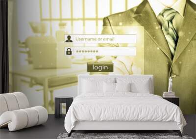 login and password Wall mural