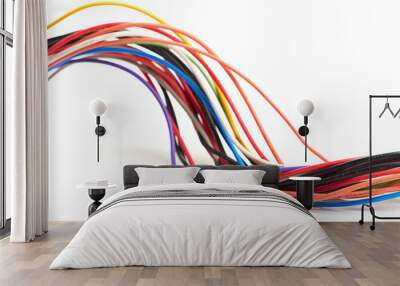 Multicolored computer cable Wall mural