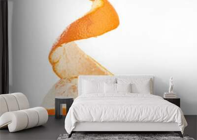 orange with peeled spiral skin Wall mural