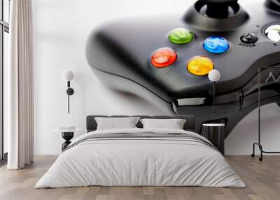 video game controller isolated on white background Wall mural