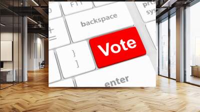 vote button on computer keyboard showing internet concept Wall mural