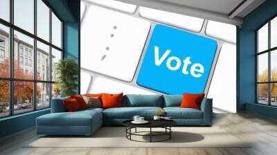 vote button on computer keyboard showing internet concept Wall mural