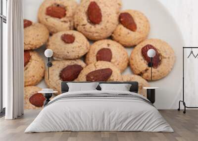 almond cookies on small plate Wall mural