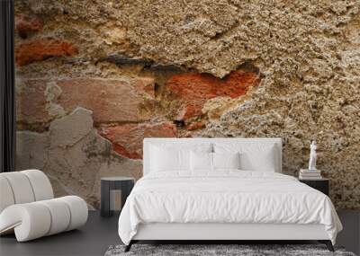 The old vintage brick wall background  Wall mural