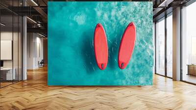 Two supboards on the water top view Wall mural