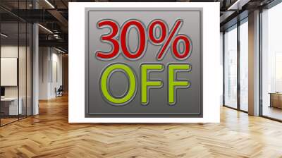 30% Off Discount Offer illustration Wall mural