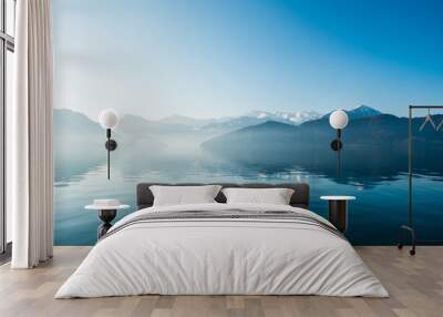 Lake of Lucerne. Weggis. Switzerland Wall mural