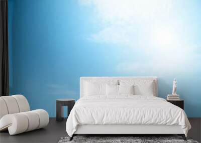 ..Blurry Cloudy blue sky abstract background with sun beam. Wall mural