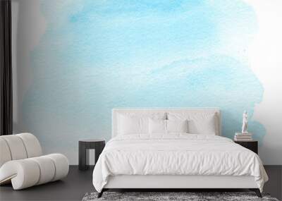 Abstract Turquoise Watercolor background. Colorful blue water co Wall mural