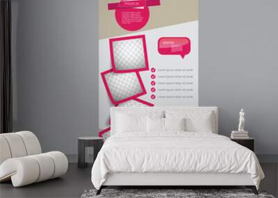 roll up banner stand template. abstract background for design, business, education, advertisement. p Wall mural