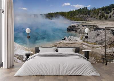 Excelsior Geyser Crater in Midway Geyser Basin, Yellowstone National Park, Wyoming Wall mural