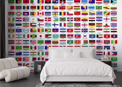 All national flags countries of the world. Wall mural