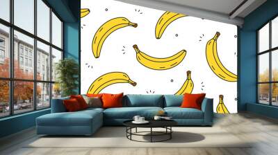 bananas seamless pattern. vector illustration Wall mural