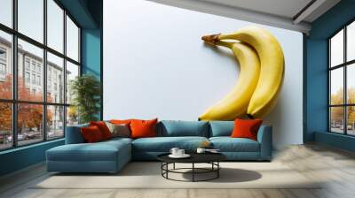 bananas two fruit yellow summer Wall mural