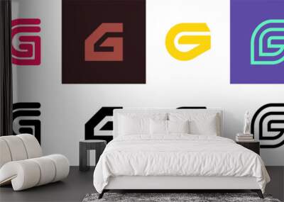 Set of letter G logo. Icon design. Template elements - Collection of vector sign Wall mural